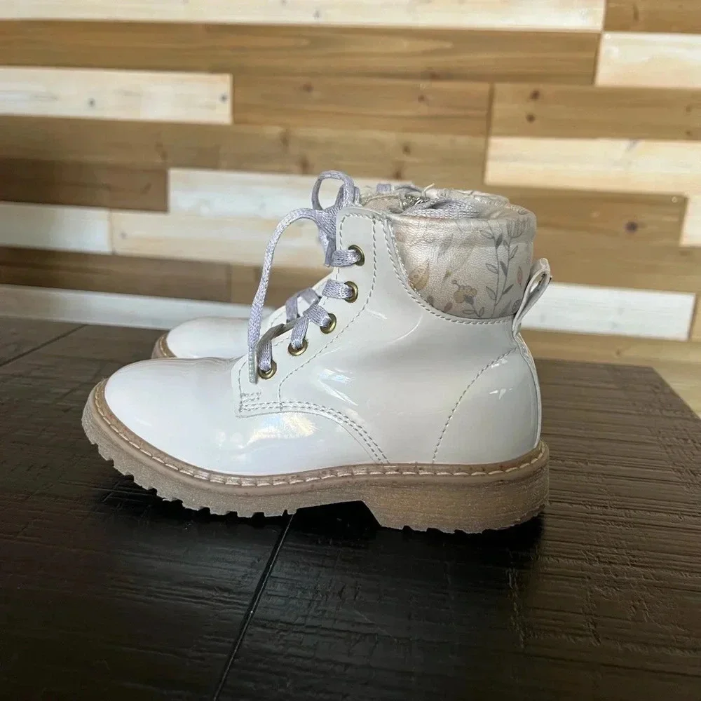 BOSI Floral Girls lace up boots Fall SZ 10